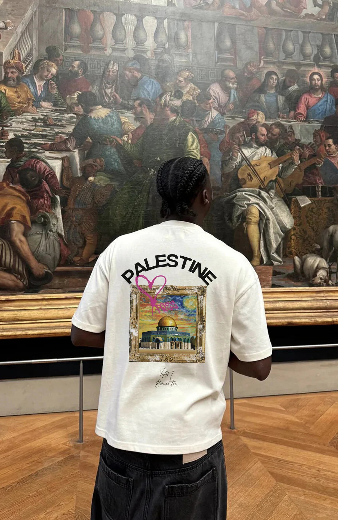 T-shirt artistique Van Gogh x Palestine 🇵🇸 en coton premium