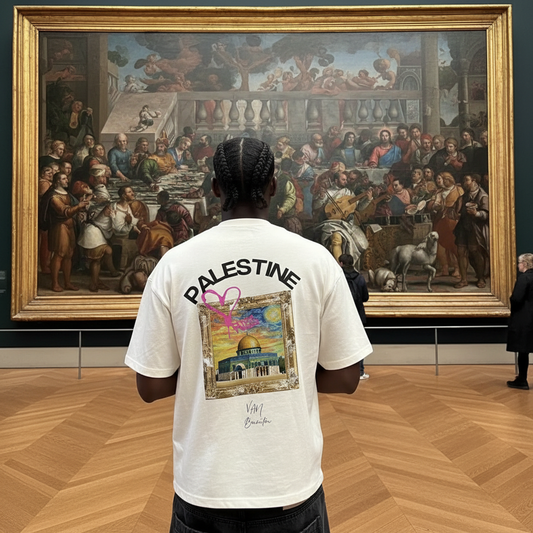 T-shirt artistique Van Gogh x Palestine 🇵🇸 en coton premium